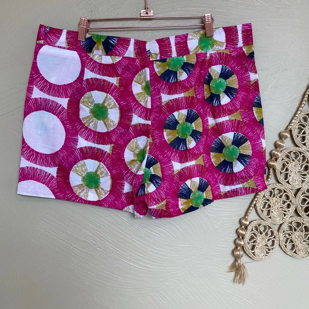 African Print Lightweight Cotton Shorts, Bright Pink, XL-XXL - Picture 9 of 9